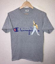 国内未発売　Queen We Are The Champion クイーン　半袖　コットン　霜降りグレー　Tシャツ　フレディ　マーキュリー　Fruit Of The Loom _画像1