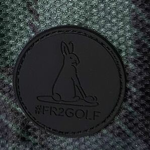 #FR2 GOLF GREEN RABBITS COUNTRY CLUB エフアールツー ゴルフ チェック柄 半袖 ストレッチ ドライ ポロシャツ XLサイズ せーの RGC065の画像4