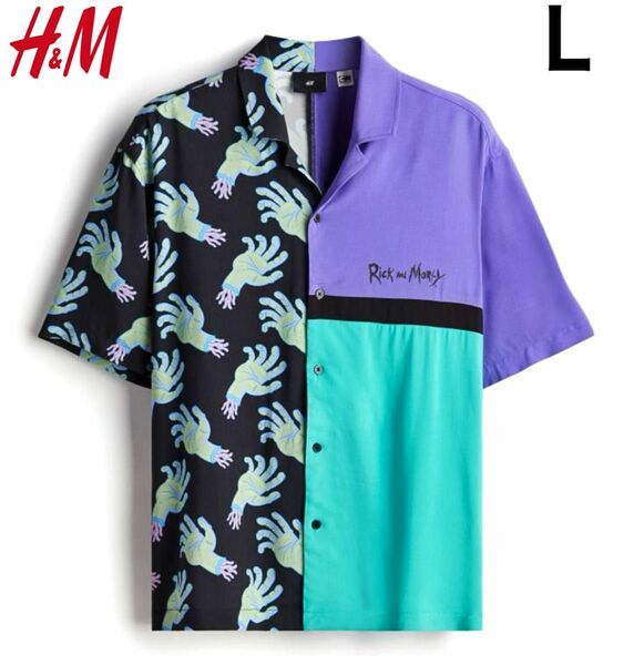 新品 H&M × リック アンド モーティ コラボ シャツ 半袖 L..