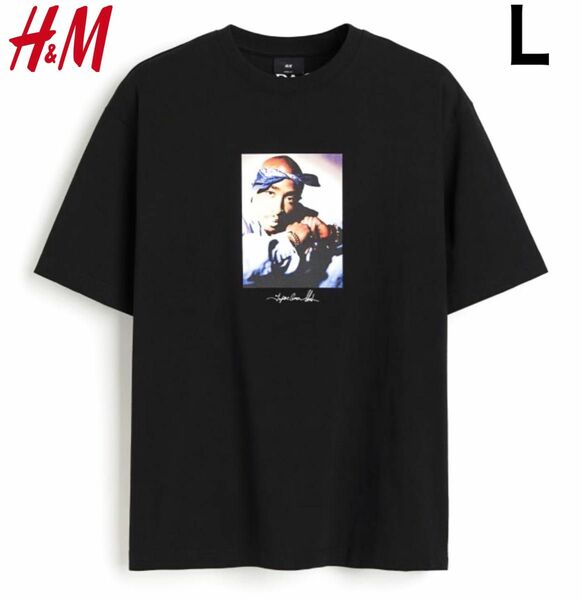 新品 H&M × 2PAC コラボ Tシャツ 半袖 HIPHOP L.