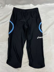 r1_7304ｗ ★定形外 配送★ asics アシックス ランニングスリークオータータイツ コンプレッションタイツ 伸縮性 女性用/Lサイズ