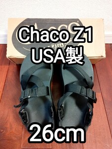 Chaco チャコ サンダル Z1 ブラック 黒 アメリカ製 26cm US8 ヴィンテージ Z2 コロンビア ノースフェース OOFOS コールマン スノーピーク