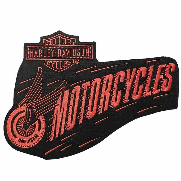 希少 90s USA製 ロゴ ワッペン 当時物 Harley-Davidson ビンテージ ハーレーダビッドソン パッチ 刺繍 アメリカンモーターサイクル 
