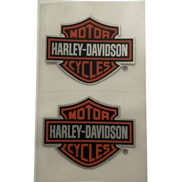 限定1 送料無料 当時物 ビンテージ Harley-Davidson タンクステッカー ハーレーダビッドソン デカール シール 防水 転写　シルバー ロゴ 
