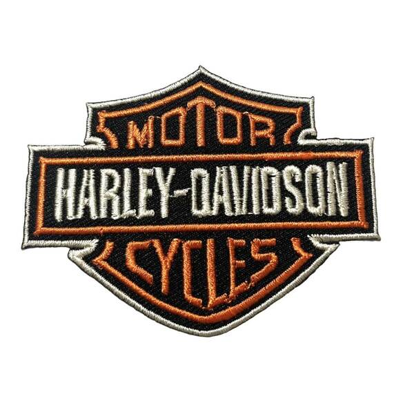 希少 当時物 Harley-Davidson ビンテージ パッチ　ワッペン ハーレーダビッドソン ロゴ　パッチ　刺繍 アイロン ワッペン　