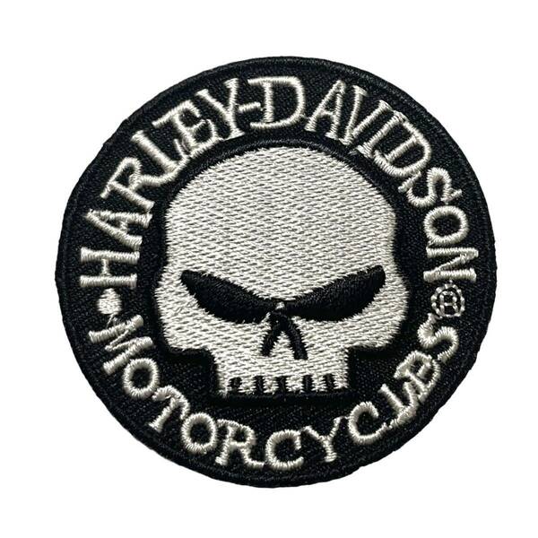 希少 当時物 Harley-Davidson ビンテージ パッチ　ワッペン ハーレーダビッドソン ロゴ　パッチ 刺繍 アイロンワッペン スカル 
