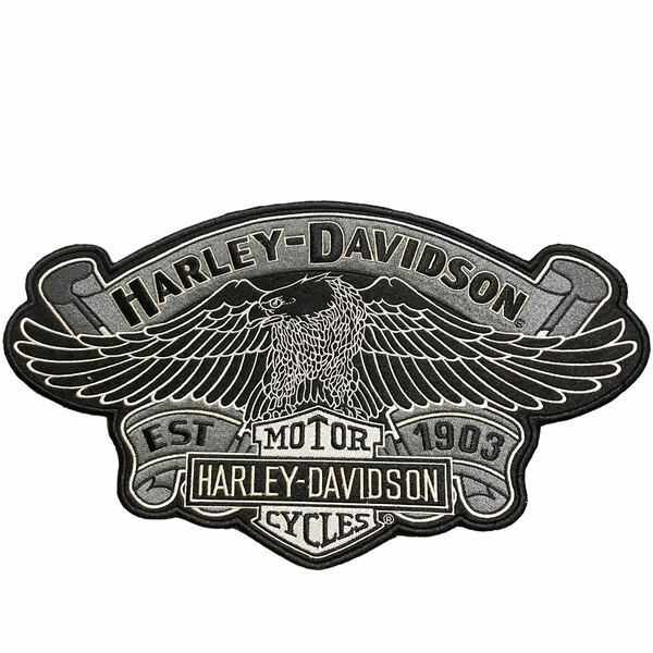 特大 Harley-Davidson 14.5インチ イーグル パッチ　8.3 x 14.5 ビンテージワッペン ハーレーダビッドソン BUCO テンダーロイン 