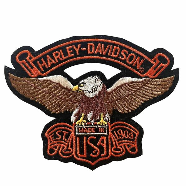 80s ビンテージ Harley-Davidson エボ ロゴパッチ イーグル USAショベル ワッペン ハーレーダビッドソン BUCO テンダーロイン