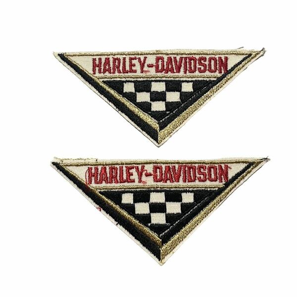 希少 60s 70s USA製 ロゴ ワッペン 当時物 Harley-Davidson ビンテージ ハーレーダビッドソン パッチ 刺繍 