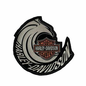 シルバーイーグル 希少 00s USA製 ロゴ ワッペン 当時物 Harley-Davidson ビンテージ ハーレーダビッドソン パッチ 刺繍 フェルト 