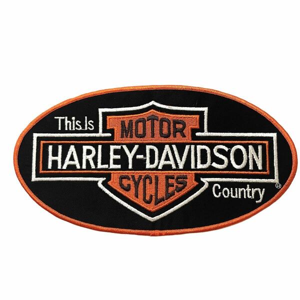70s 80s USA製 ワッペン 当時物 Harley-Davidson ビンテージ パッチ ワッペン ハーレーダビッドソン チョッパー ショベル バー&シールド 