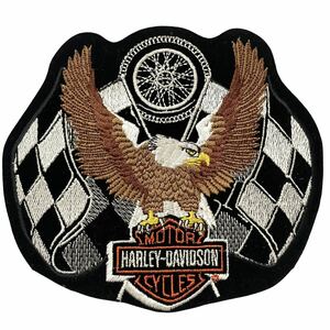 元ネタ 希少 80s 90s USA製 ロゴ ワッペン 当時物 Harley-Davidson ビンテージ ハーレーダビッドソン パッチ 刺繍 レーシングイーグル 