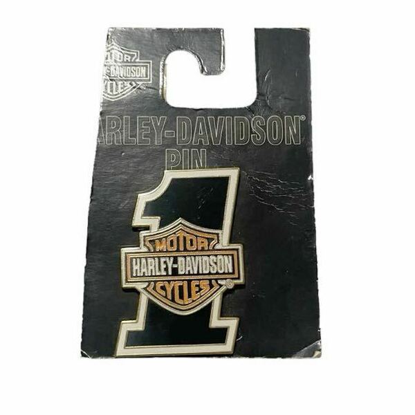 ハーレーダビッドソン ピンバッジ 00sビンテージ　当時物 Harley-Davidson No1 ロゴ　アメリカ雑貨 