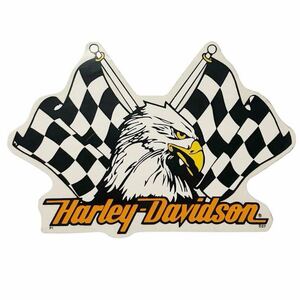 希少 当時物 デカール ロゴ USA製 90s Harley-Davidson ステッカー ハーレーダビッドソン シール 防水 タンク レーシングイーグル 