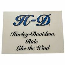 限定1 送料無料 当時もの ビンテージ Harley-Davidson タンクステッカー ハーレーダビッドソン デカール シール 防水 青　黒_画像1