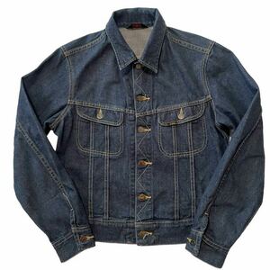 .. 90s темно синий Lee Lee 101J M G Jean 0411 Vintage 38 мужской M Tracker жакет Denim жакет Tracker жакет 