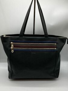  Paul Smith Paul Smith tote bag leather handbag black black business bag shoulder .. high capacity original leather 