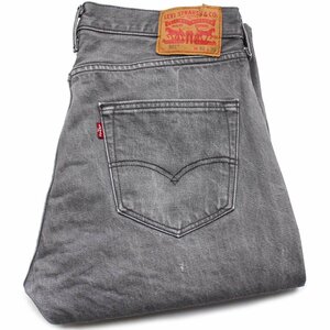 ★メキシコ製 Levi'sリーバイス 501 先染め グレー デニムパンツ w32 L30★SDP2802 ジーンズ ストレート ブラック フェード ヒゲ