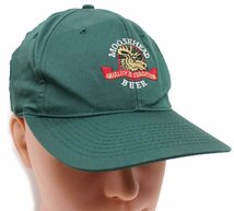 ★00s MOOSEHEAD BEER ロゴ刺繍 キャップ 深緑★オールド ムースヘッド ビール カナダ 企業_画像1