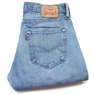 ★メキシコ製 Levi'sリーバイス 501 デニムパンツ w32 L34★SDP2687 ジーンズ ストレート ユーズドウォッシュ ヒゲ ハチノス レザーパッチ