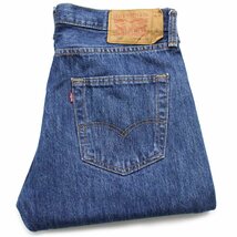 ★Levi'sリーバイス 501 デニムパンツ w34 L32★SDP2726 ジーンズ ストレート 濃紺 縦落ち 66 前期 シングル_画像1