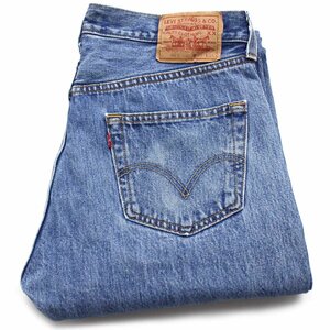 ★00s メキシコ製 Levi'sリーバイス 501 デニムパンツ w33 L34★SDP2697 オールド ジーンズ ストレート ストーンウォッシュ ユーズド