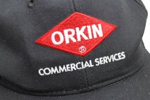 ★90s USA製 ORKIN COMMERCIAL SERVICES ロゴ刺繍 キャップ チャコールグレー L★オールド ビンテージ 企業 害虫駆除_画像5