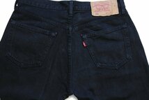 ★90s トルコ製 Levi'sリーバイス 501 後染め ブラック デニムパンツ w33 L36★ユーロ ヨーロッパ オールド ジーンズ ストレート_画像5