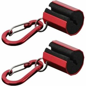  new goods NABESHI 2 piece baccan fishing rod holder belt fishing small of the back boat keeper rod rod holder red 104