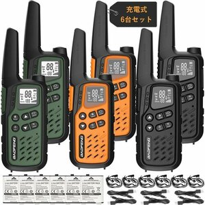  new goods transceiver 6 pcs. set Japanese instructions ho n Mike * belt clip attached 1400 special small electric power license unnecessary transceiver 107