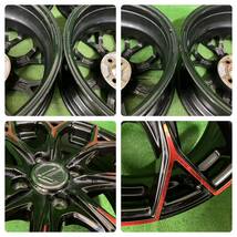 ★LENSO レンソ SCM 15インチ 4穴★15×6J +43 4H/100 ハブ径:約73mm 4本セット 中古 アルミホイール★送料無料_画像9