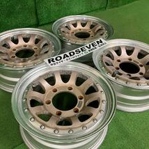 ☆WORK CRAG 15インチ☆15×6J+20(手計)PCD139.7/6Hハブ径約110㍉ワーク中古アルミホイール腐食ガリ傷・多少歪みあり4本SET送料無料_画像3