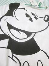6009円タグ付き 未使用 ベネトン BENETTON × Disney コラボ 半袖 Tシャツ XS 155/80 白 ミッキーマウス ディズニー 6735_画像4