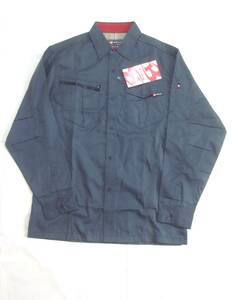 未使用 BURTLE バートル 作業服 長袖シャツ メンズ LL XL ワークシャツ 制電 濃グレー 6723