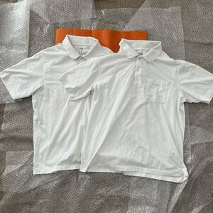 ユニクロ　AIRISM　ポロシャツ　2枚　L　メンズ　エアリズム　UNIQLO ホワイト 白 半袖 半袖ポロシャツ クールビズ 夏用 ビジネス 