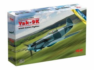 アイシーエム ICM 1/32 第二次世界大戦 ソビエト軍 Yak-9K 戦闘機 プラモデル 32091 成型色