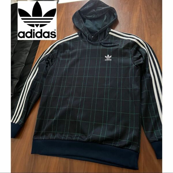 adidas オリジナルス トラックジャケット スリーストライプ パーカー　M