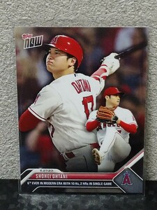 2023 Topps now 大谷 翔平 SHOHEI OHTANI 6th EVER IN MODERN ERA WITH 10Ks,2 HRs IN SINGLE GAME # 505 二刀流