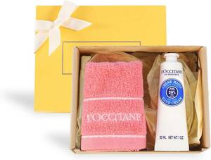 ロクシタン(L'OCCITANE) シア ハンドクリーム 30mL タオル付きギフトセット 誕生日 女性 男性 メンズ 人気 送別