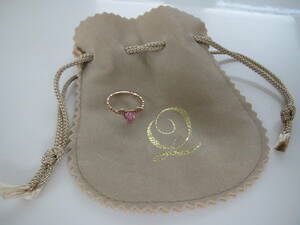 *Q-potmeruti Angel Heart ring K10 pink gold beautiful goods!