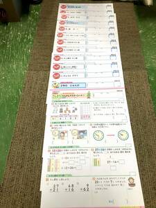 【未使用品】★☆小学2年生 算数(13枚) カラーテストプリント(たしかめシート4枚付き) 家庭学習用☆★解答無し 現状渡し