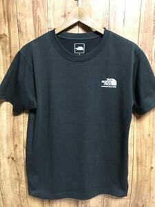 送無♪THE NORTH FACEノースフェイス♪ロゴプリントTシャツ・ブラック・M