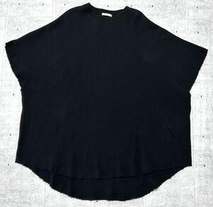 CLANE サーマル ビッグシルエット オーバーサイズ Tシャツ ブラック　　クラネ しっかりとした素材 日本製 ハイクオリティー 早3796