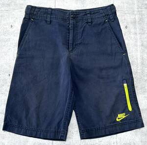 NIKE コットン ハーフパンツ ショートパンツ ショーツ 4ポケット ナイキ　　キッズ145 ナイキジャパン 正規品 ジッパーフライ 早3822