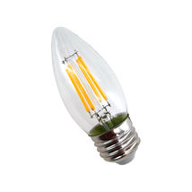 LEDフィラメント電球 40W相当 E26 2700K 電球色 4W 400lm キャンドル1 (4)_画像1