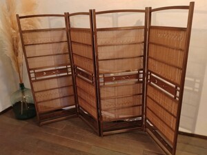 R60513-3 delivery castle under block Yamagata old shop ejection goods era thing partitioning screen height approximately 120cm width maximum approximately 182cm thickness approximately 1.5cm