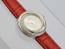 【 カルティエ CARTIER 】 WG201041 トリニティ K18WG/革 クォーツ 27ｍｍ ダイヤベゼル クォーツ レディース □新着 02211-0_画像2