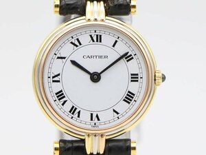 【 カルティエ CARTIER 】 81004 トリニティ マストヴァンドームSM K18/革 クォーツ 24ｍｍ 3ors クォーツ レディース 新着 76025-2