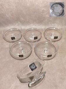  Vintage new goods RIEDEL Lee Dell crystal glass φ12.5 desert glass 6 customer set Austria made large glass ice start  King 