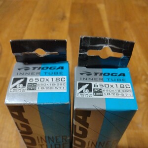 【新品】TIOGA INNER TUBE 650x18-28c F/V 60mm タイオガ 650c チューブ 仏式 ２本 set 28c 26c 25c 24c 23c 20c 18c